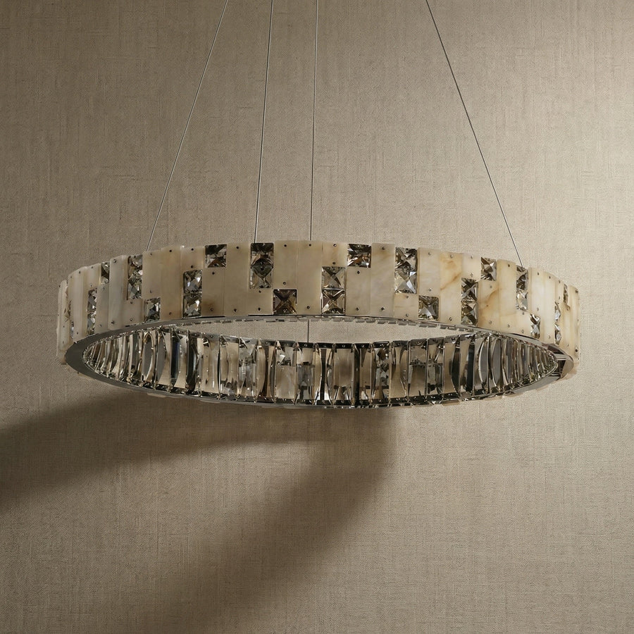 Ellery Crystal&Alabaster Round Ring Chandelier - dark (2)