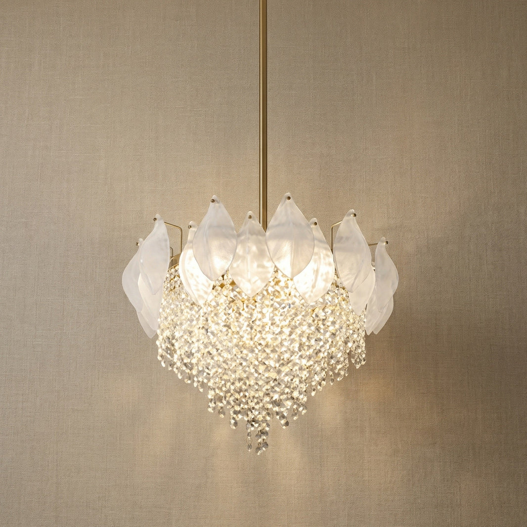 Vivienne Frosted Glass & Crystal Chandelier