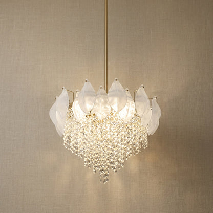 Vivienne Frosted Glass & Crystal Chandelier