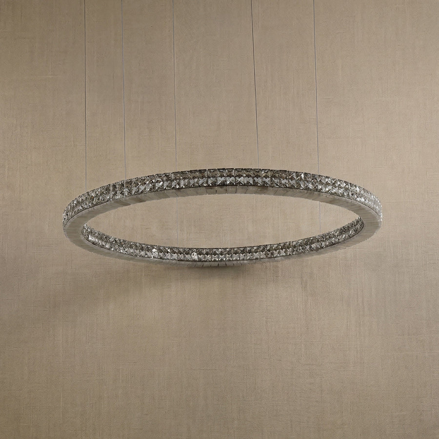 Vera Crystal and Alabaster Chandelier