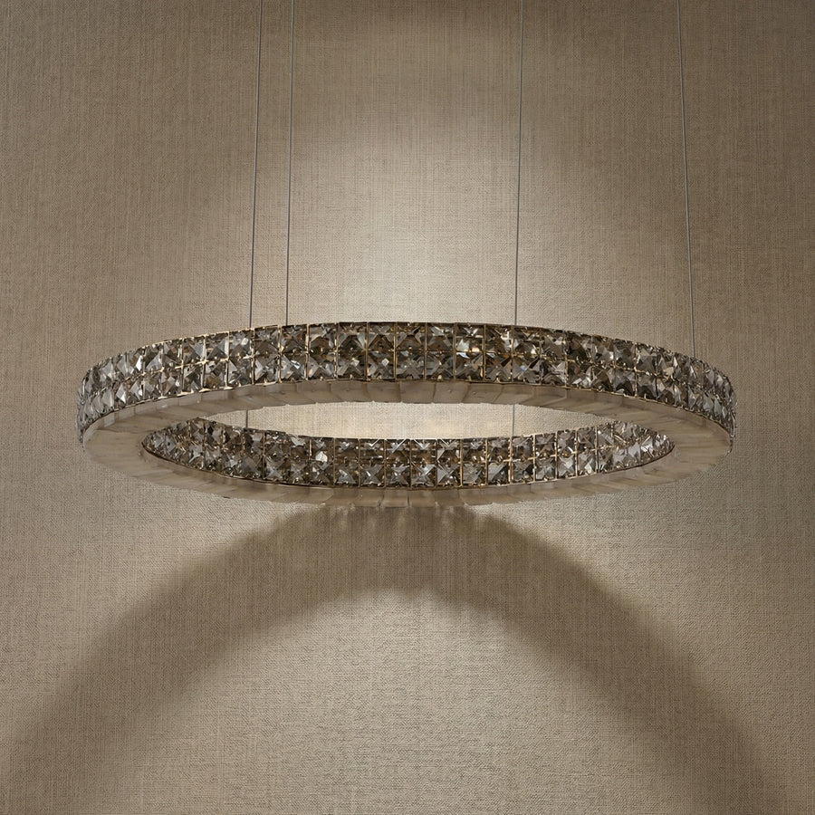 Vera Crystal and Alabaster Chandelier (2)