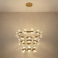 Foyer Chandelier Contemporary in champagne gold