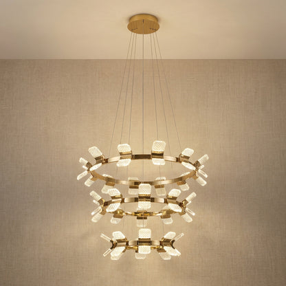 Foyer Chandelier Contemporary in champagne gold