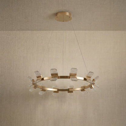 Ring Chandelier in a foyer