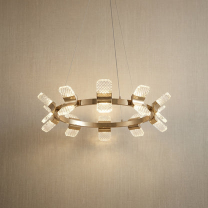 Ring Chandelier in a living room