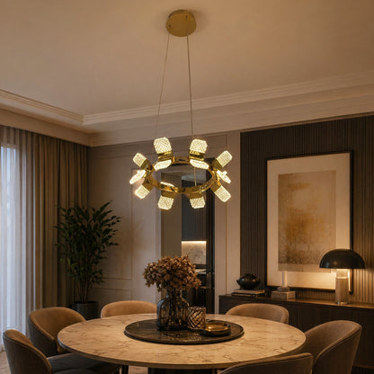Living Room Chandelier Modern in a living room