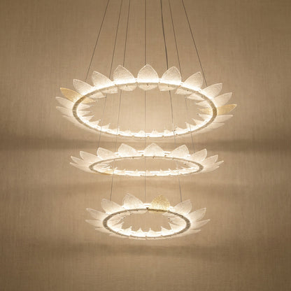 Foyer Large Chandelier in champagne gold
