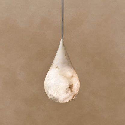 Hailey Alabaster Raindrop Pendant Lighting, Dining Table Pendant