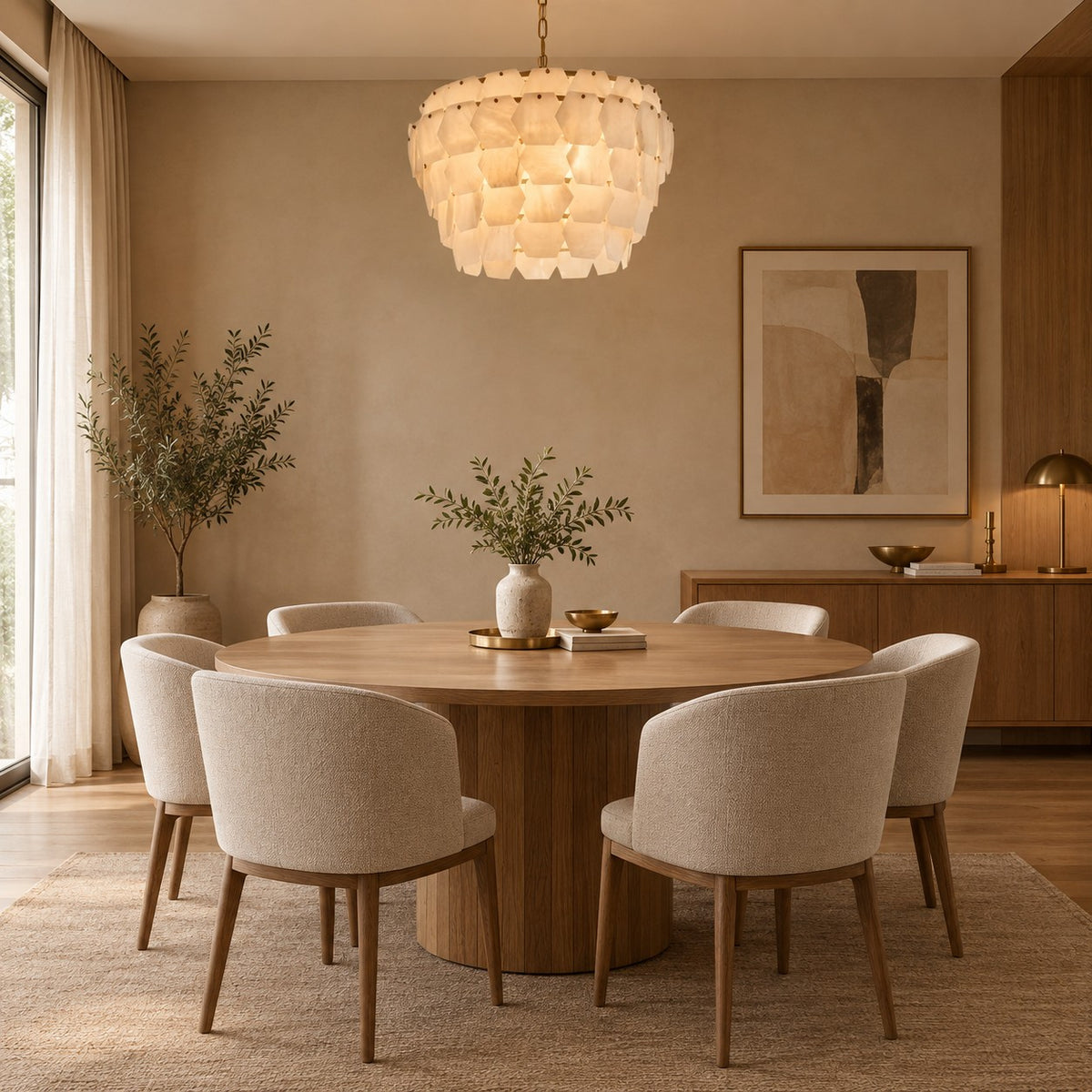 Hexa Cloud Alabaster Pendant Light 23.6" 31.5"