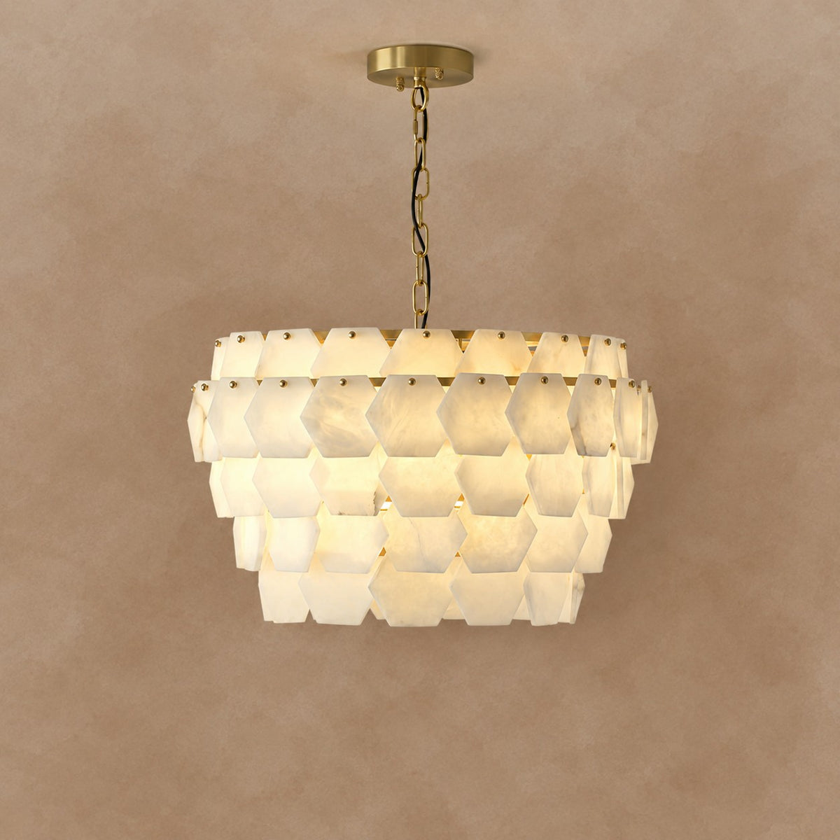 Hexa Cloud Alabaster Pendant Light 23.6" 31.5"