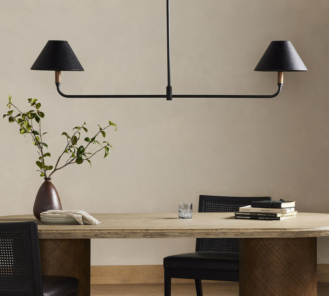 Hurstan Leather 2-Light Pendant 62"