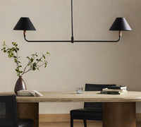 Hurstan Leather 2-Light Pendant 62"