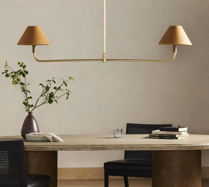 Hurstan Leather 2-Light Pendant 62"