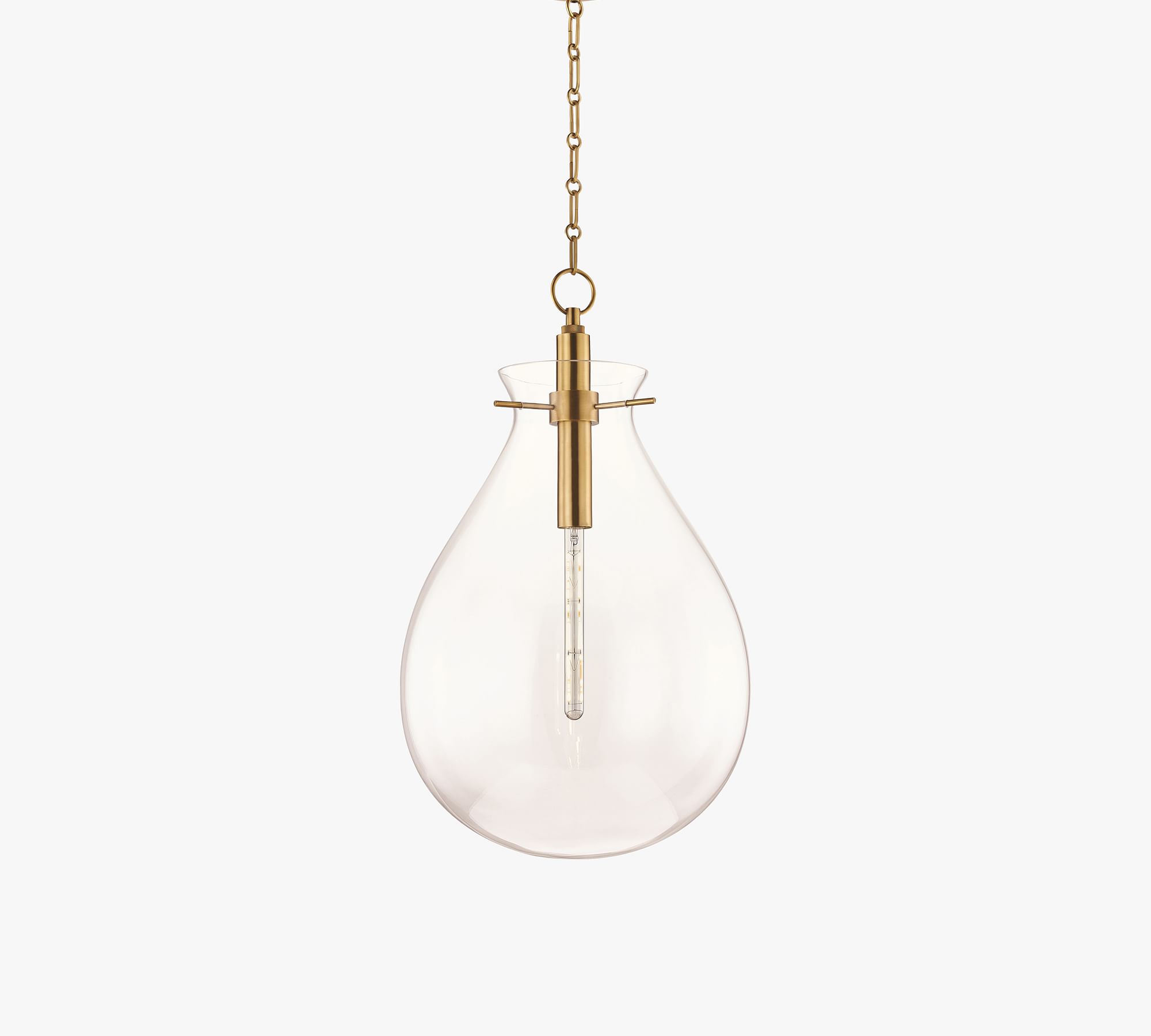 Mayla LED Glass Pendant 18"