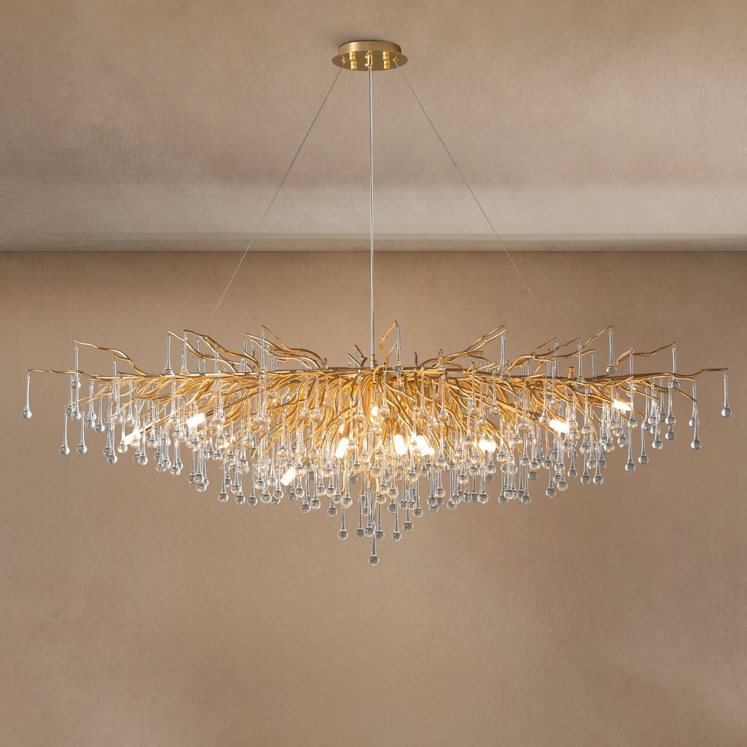 63" Modern Crystal Tree Branch Chandelier with 15 Lights