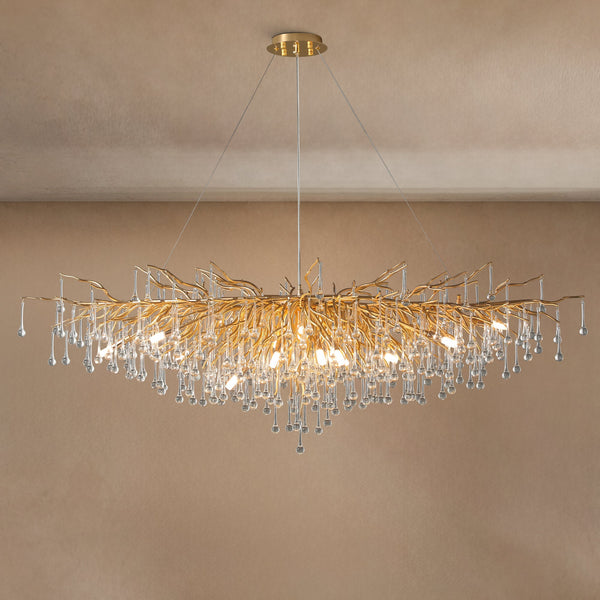 63" Modern Crystal Tree Branch Chandelier with 15 Lights