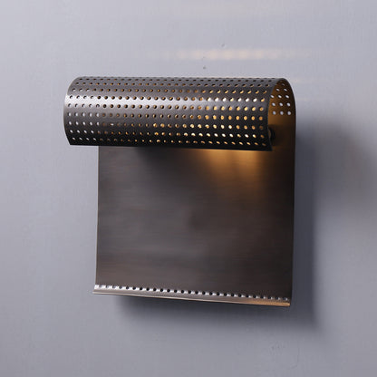Scroll-I Wall Sconce Brass