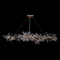 Kotta Fourteen-Light Cut-Crystal Oblong Chandelier