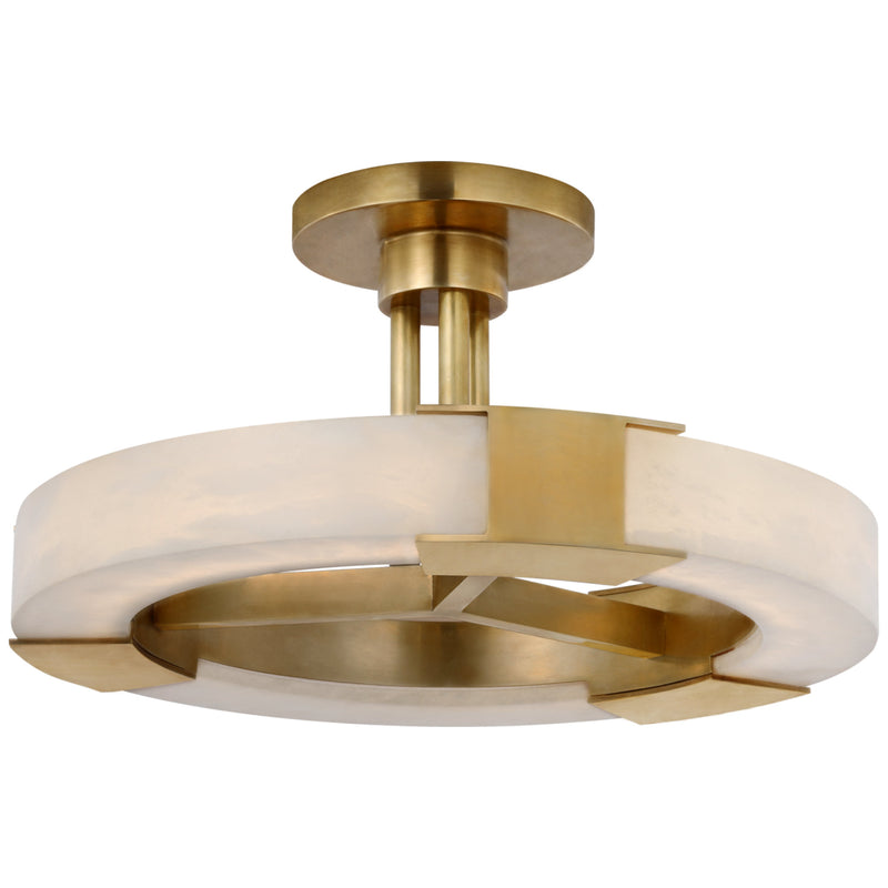 Claire Alabaster  Medium Ring Semi-Flush Mount