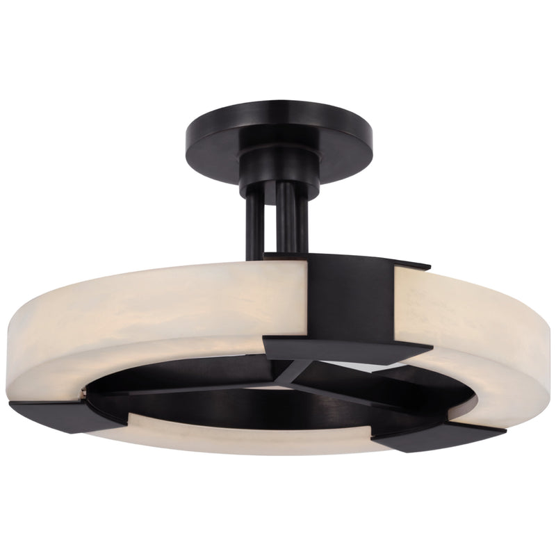 Claire Alabaster  Medium Ring Semi-Flush Mount