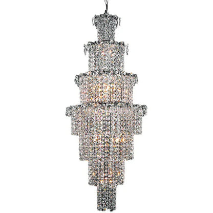 Large Multi-pieces Crystal Chandelier Stylish Ceiling Light Fixture For Foyer Living Room Staircase
