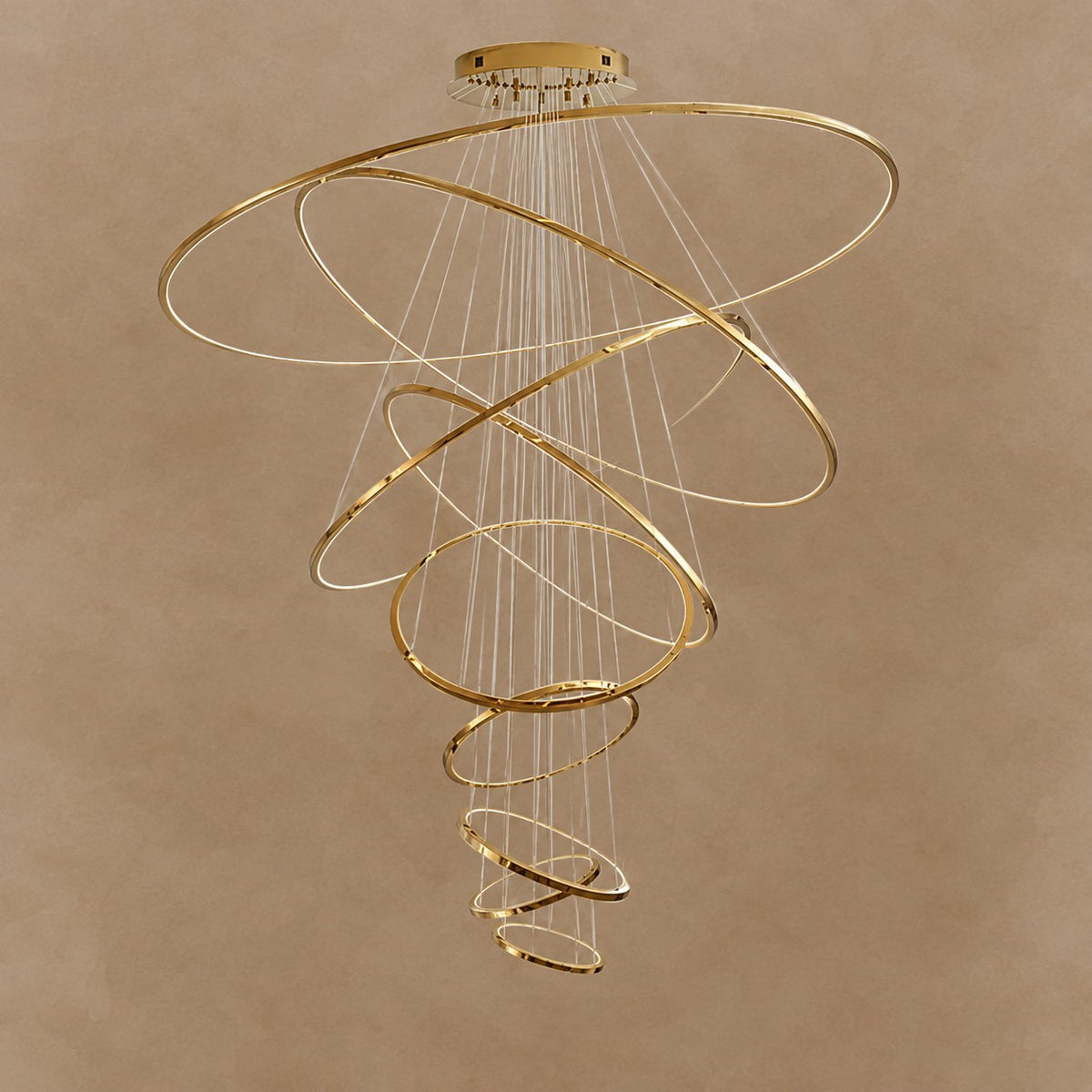 Large Tiered Ring LED Chandelier