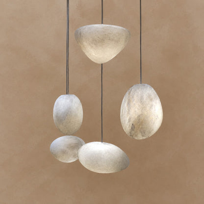 Laurel Handcrafted Alabaster Pendant Light, Natural Stone Lamp