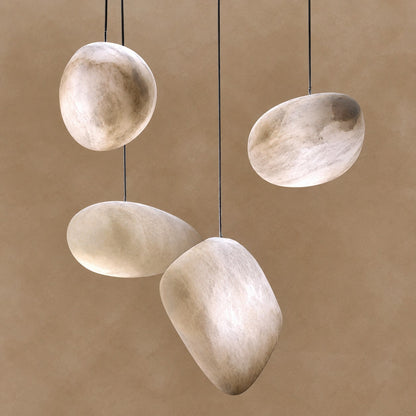 Laurel Handcrafted Alabaster Pendant Light, Natural Stone Lamp