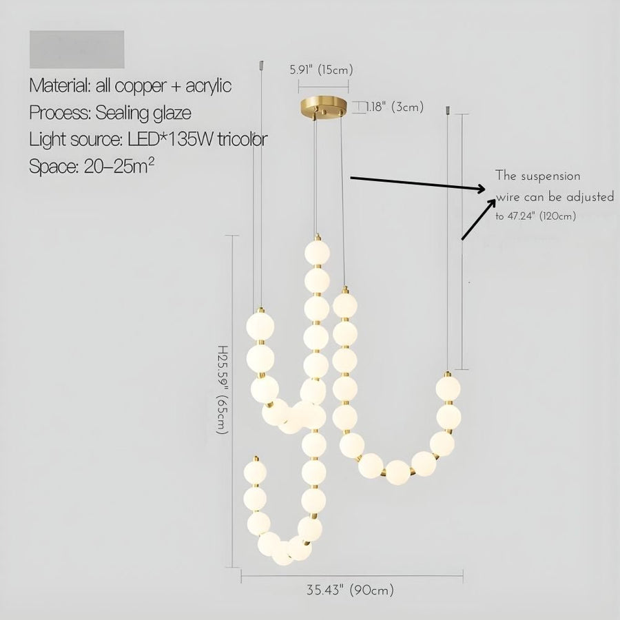 Lexi Modern Acrylic Orb Chandelier - Warm white 3000KBlushlighting