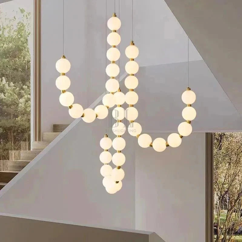 Lexi Modern Acrylic Orb Chandelier - Cool white 6000KBlushlighting