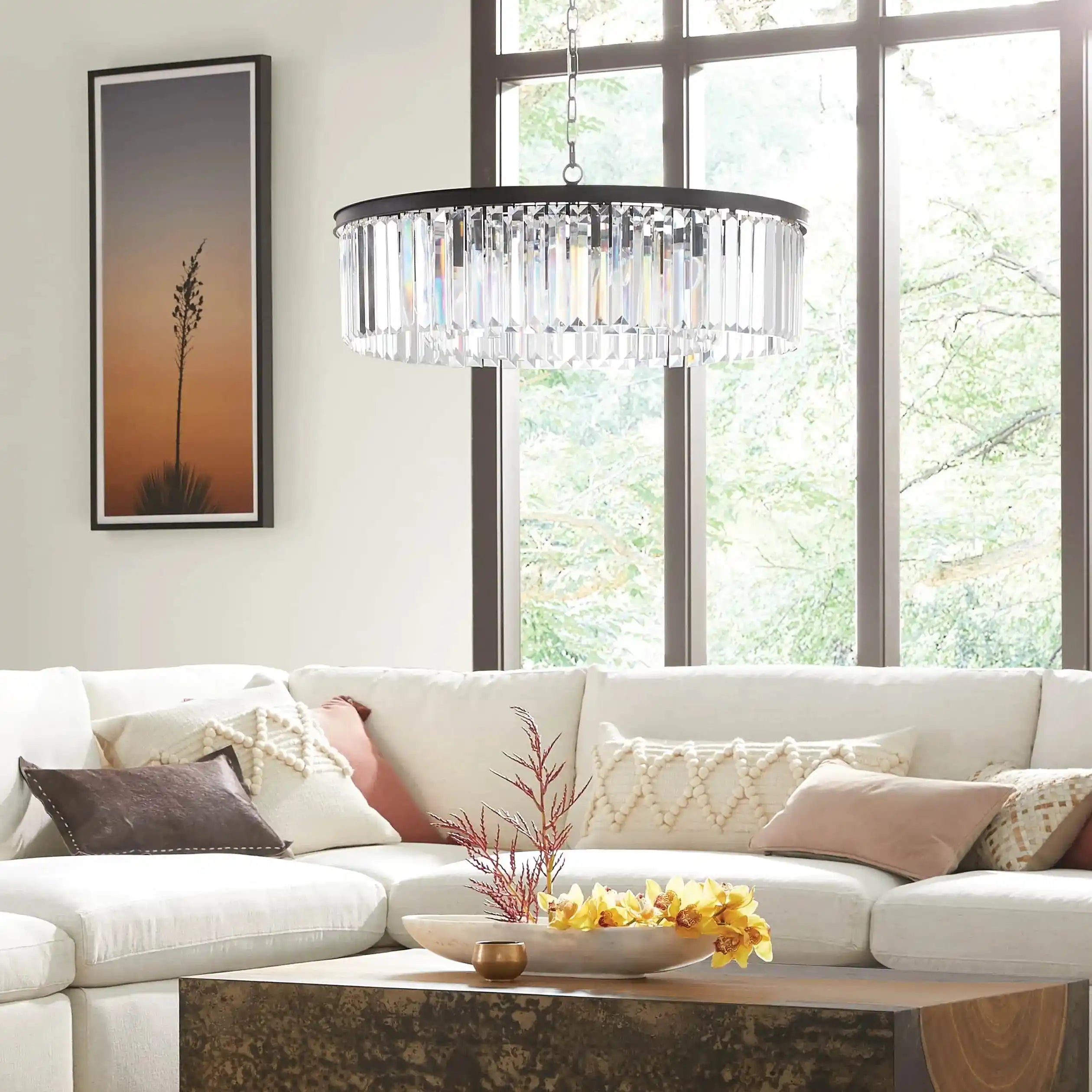 Leyland Crystal Round Chandelier