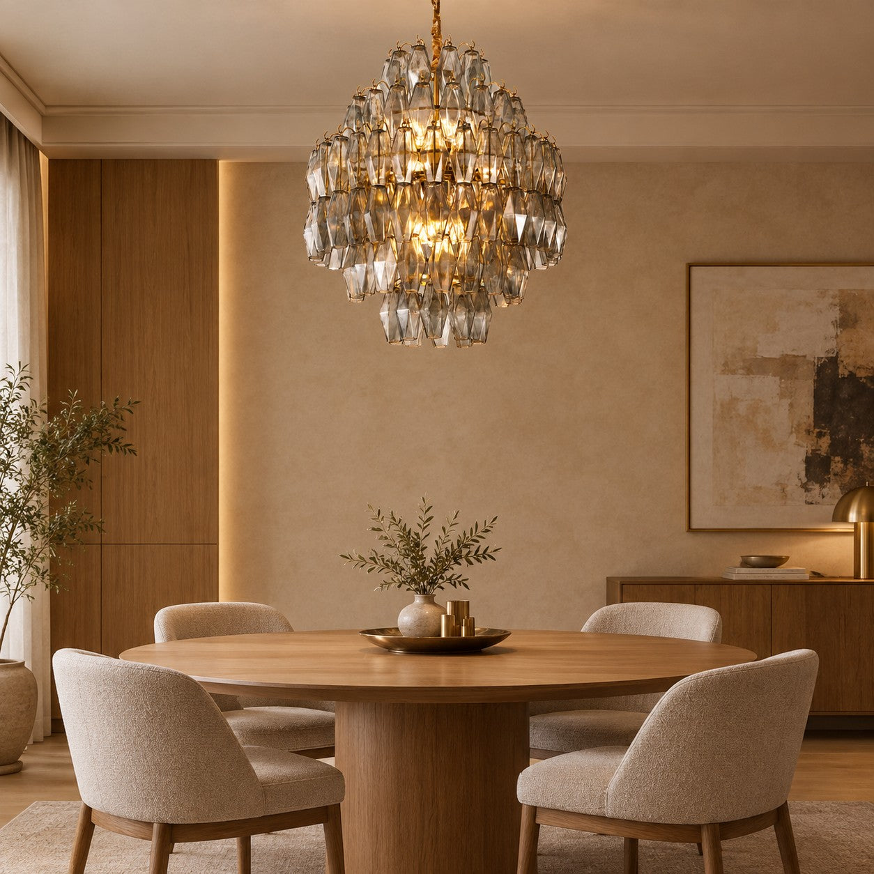 Virelle Cascade Artisan Murano Chandelier 21.7" 25.6"