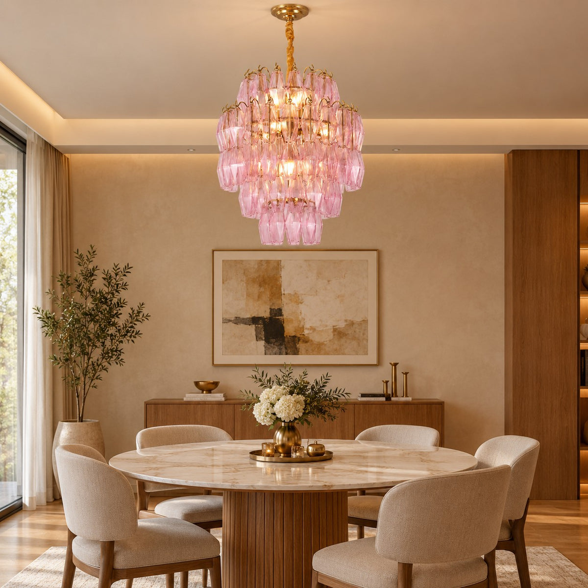 Virelle Cascade Artisan Murano Chandelier 21.7" 25.6"