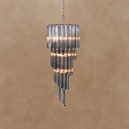 Lucente Noir Spiral Chandelier 15.7"-23.6"