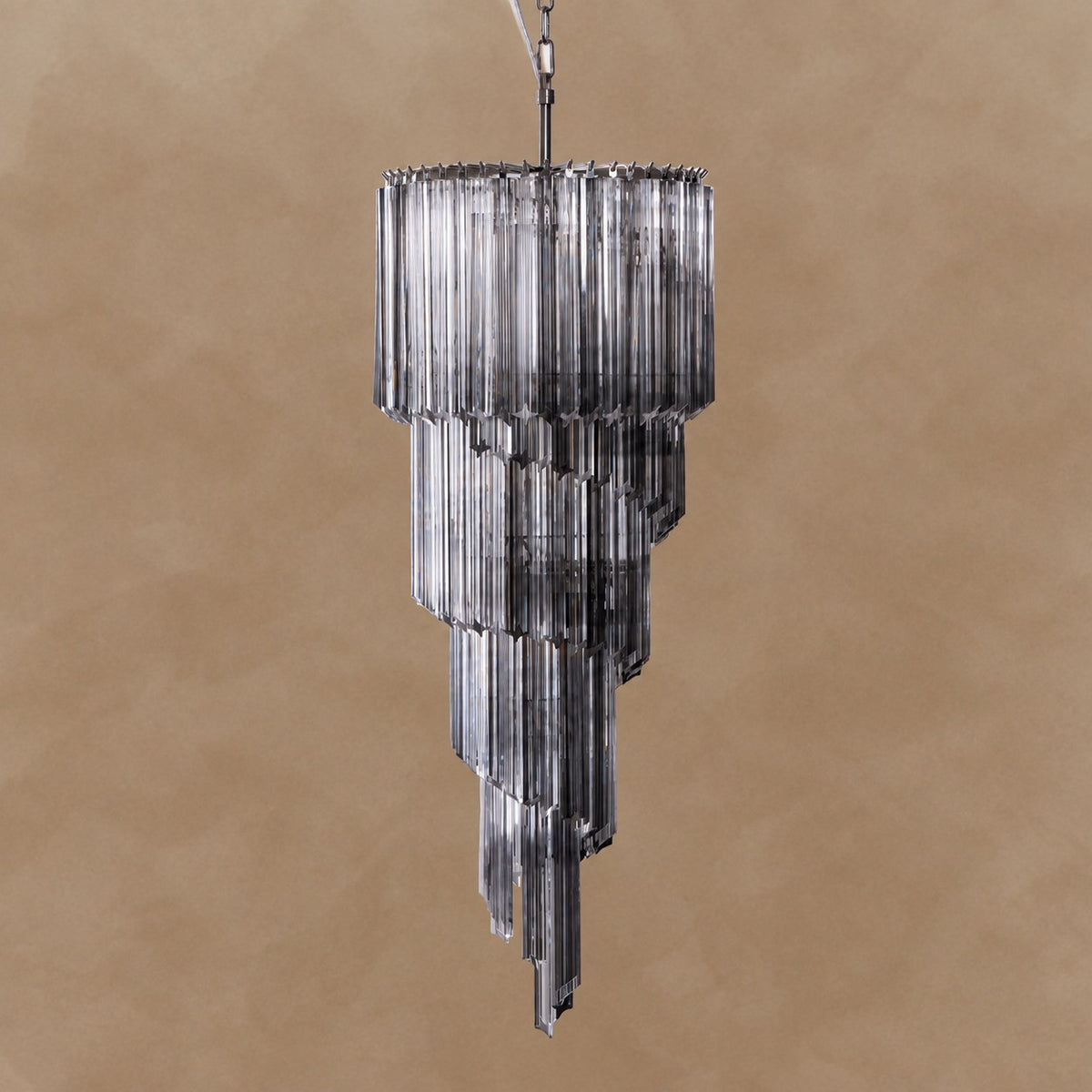 Lucente Noir Spiral Chandelier 15.7"-23.6"