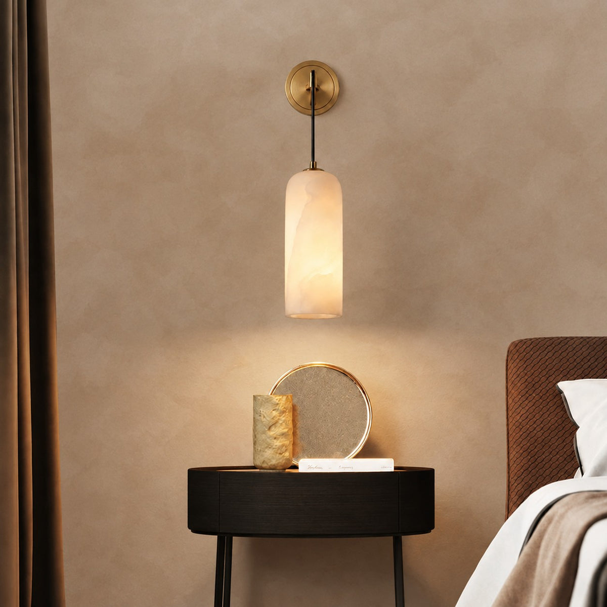 Lucera Spanish Alabaster Modern Wall Sconce 10.2"