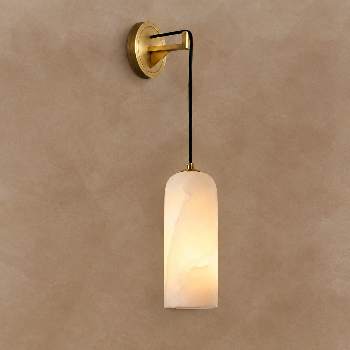 Lucera Spanish Alabaster Modern Wall Sconce 10.2"