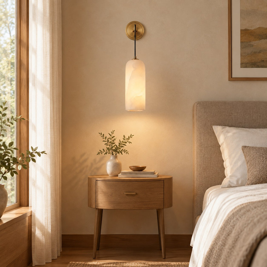 Lucera Spanish Alabaster Modern Wall Sconce 10.2"