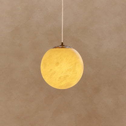 Luna Alabaster Sphere Staircase Chandelier, Multi Pendant Light