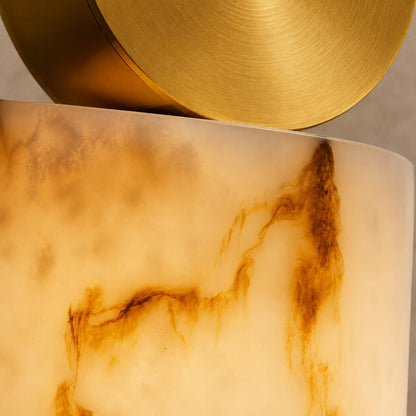 Lunessa Spanish Alabaster Mid-Century Modern Pendant Light