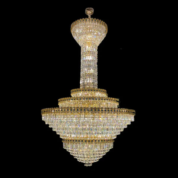 Luxury Extra Large Conical Funnel Crystal Chandelier