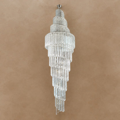 Luxury Spiral Crystal Chandelier for High-ceiling/Foyer/Staircase