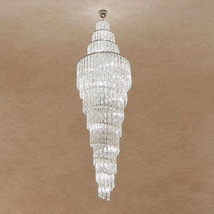 Luxury Spiral Crystal Chandelier for High-ceiling/Foyer/Staircase