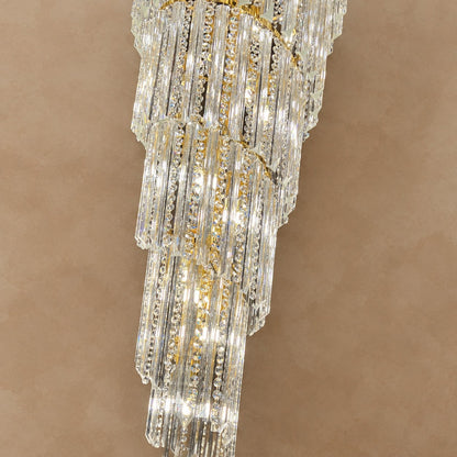 Luxury Spiral Crystal Chandelier for High-ceiling/Foyer/Staircase