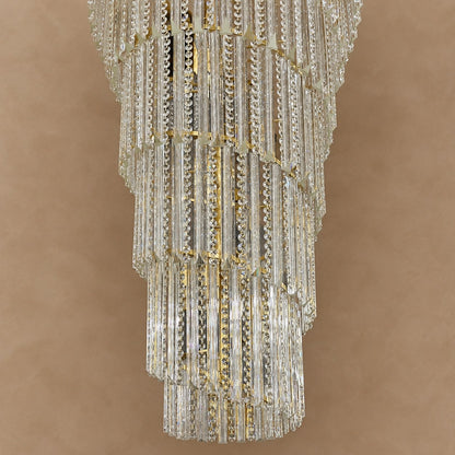 Luxury Spiral Crystal Chandelier for High-ceiling/Foyer/Staircase