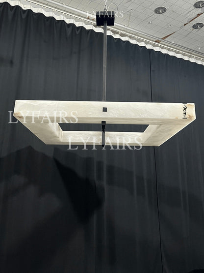 Modern Square Alabaster Chandelier for Living Room/Bedroom