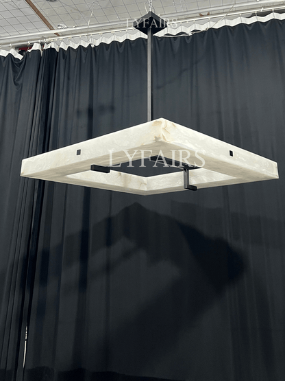 Modern Square Alabaster Chandelier for Living Room/Bedroom
