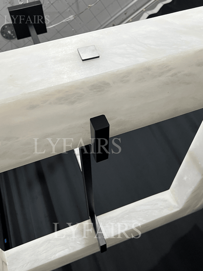 Modern Square Alabaster Chandelier for Living Room/Bedroom