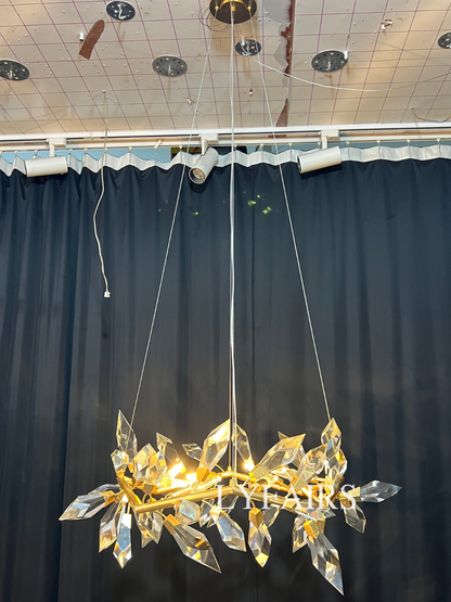 Art Handcrafted 1/2/3-tier Diamond-cut Crystal Chandelier