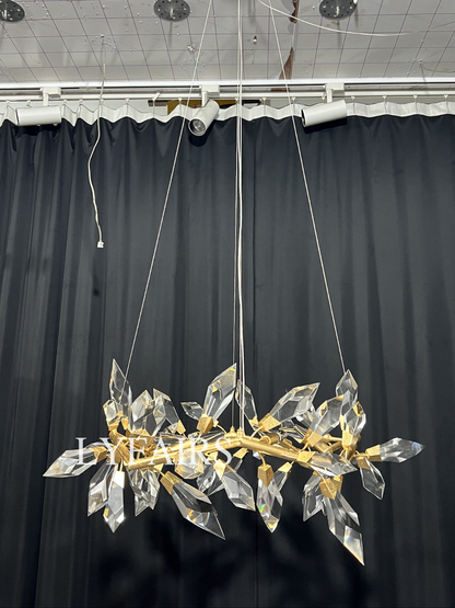 Art Handcrafted 1/2/3-tier Diamond-cut Crystal Chandelier